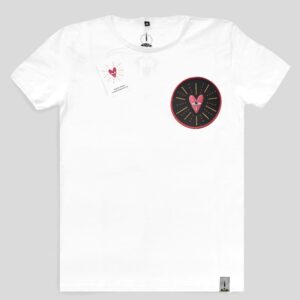 t-shirt ricamo cuore collection white